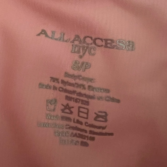 All Access Sport Rib Center Stage Cropped Legging - Size Small in Bright Pink - Picture 2 of 4